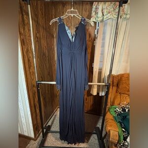 Elegant Evening Gown with Embellished Straps